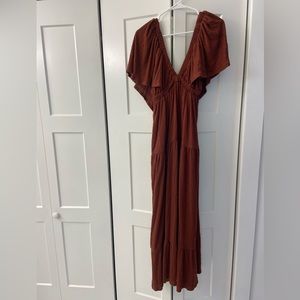 Free People La La Maxi Dress in Cherry Cola. NWT- size XS